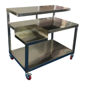 Mesa de trabajo industrial de acero inoxidable